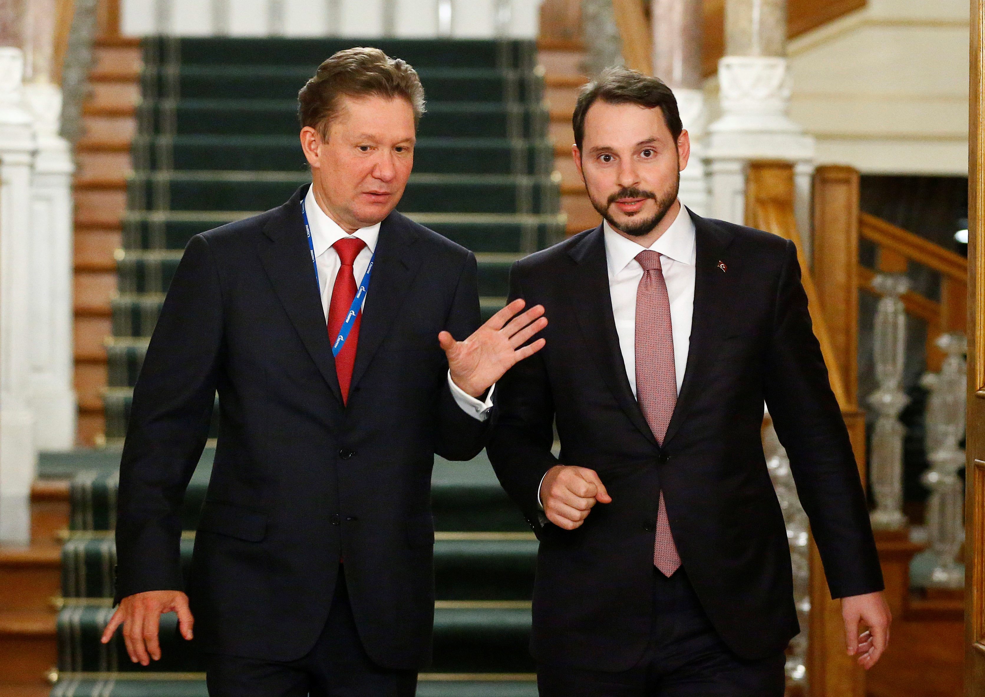 Aleksej Miller, izvršni direktor Gazproma, i Berat Albayrak, turski ministar energetike