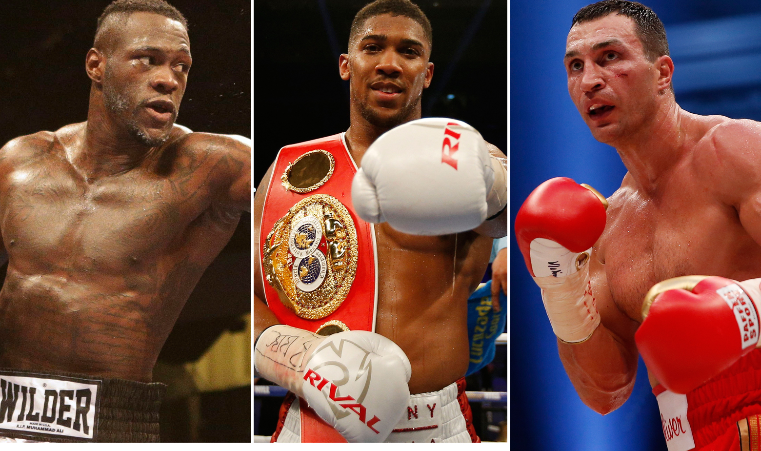 Deontay Wilder, Anthony Joshua i Vladimir Kličko
