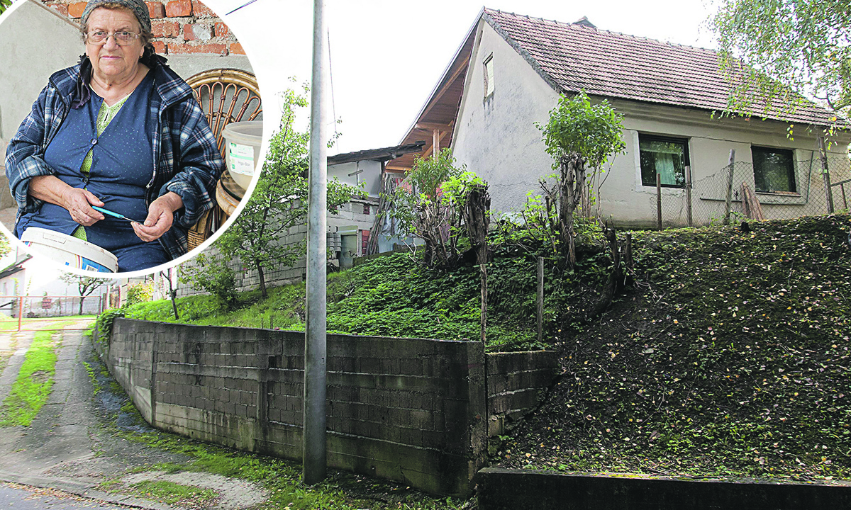 Susjeda Marija Matijašić i kuća obitelji Vidović u Bregani