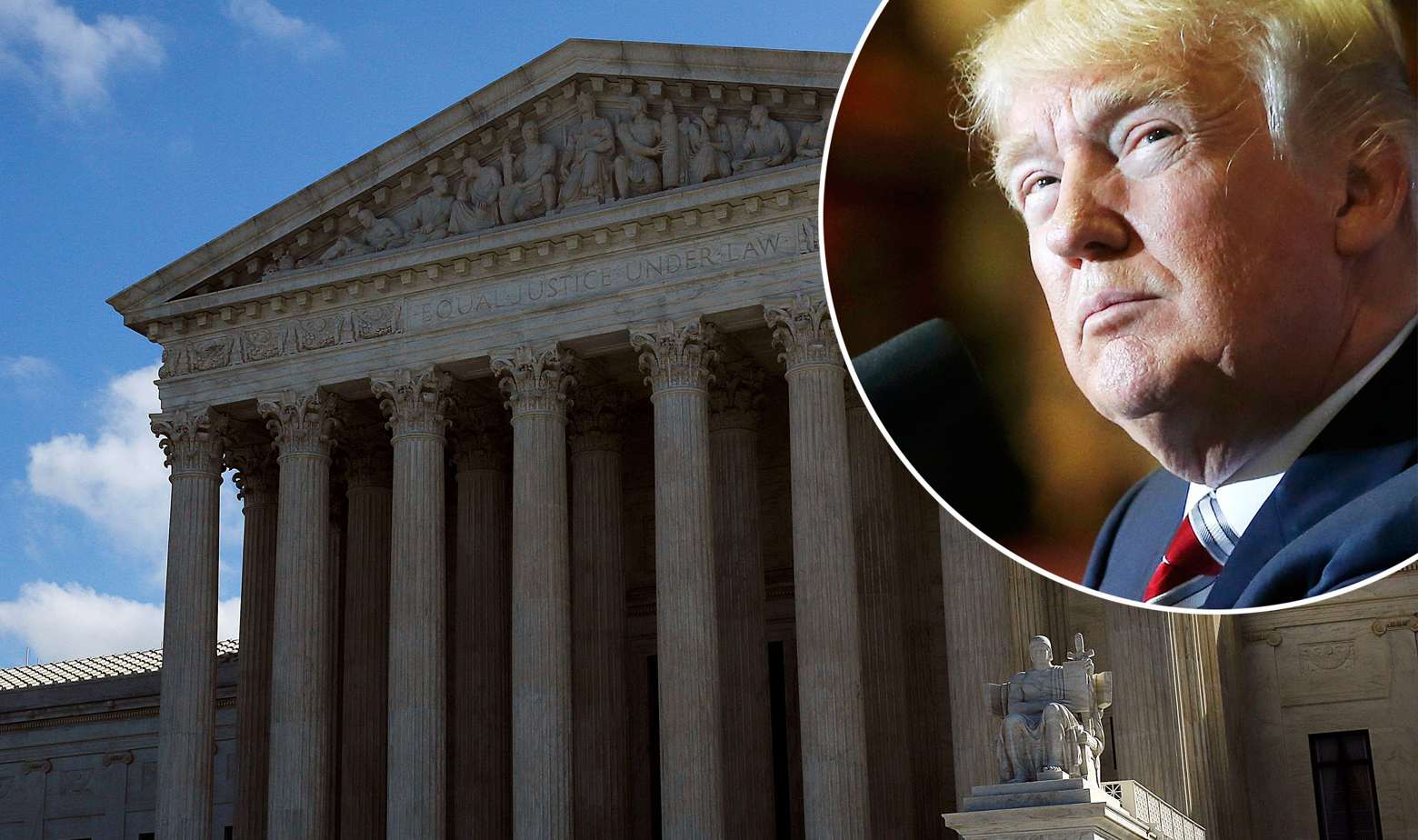 Zgrada Vrhovnog suda SAD-a i Donald Trump 