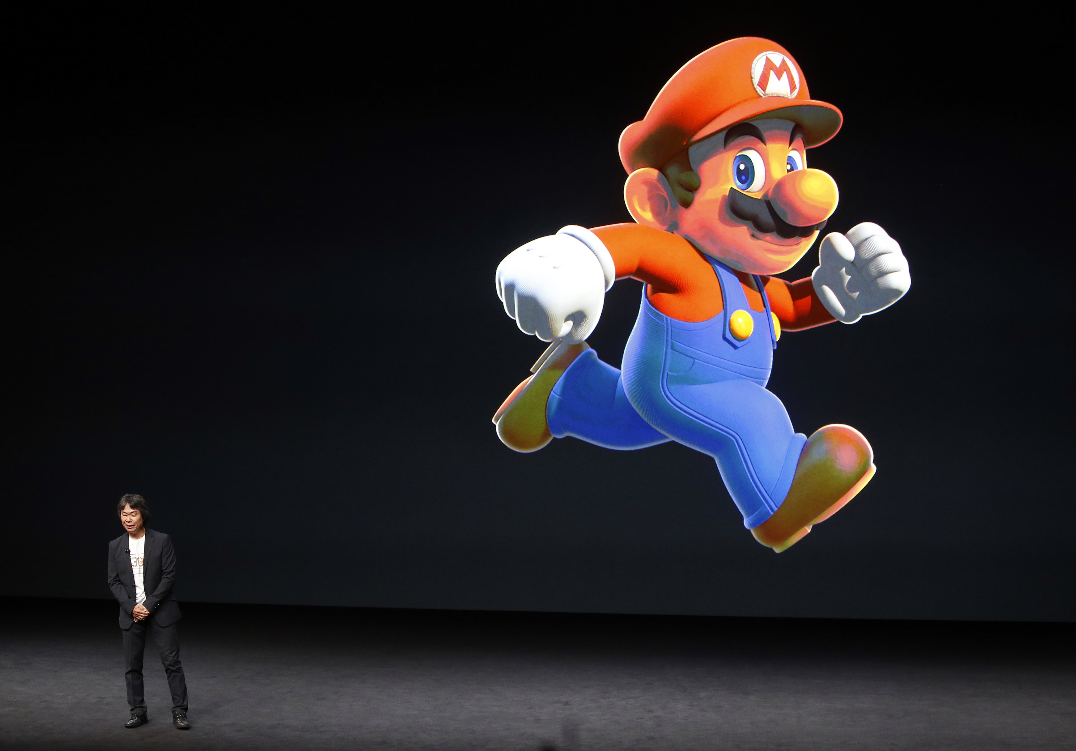 Shigeru Miyamoto tijekom prezentacije igre Super Mario Run