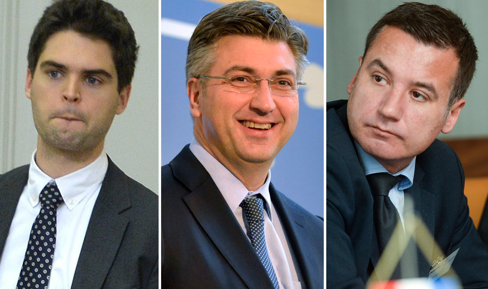 S lijeva na desno: Karlo Ressler, Andrej Plenković i Tomislav Pokaz