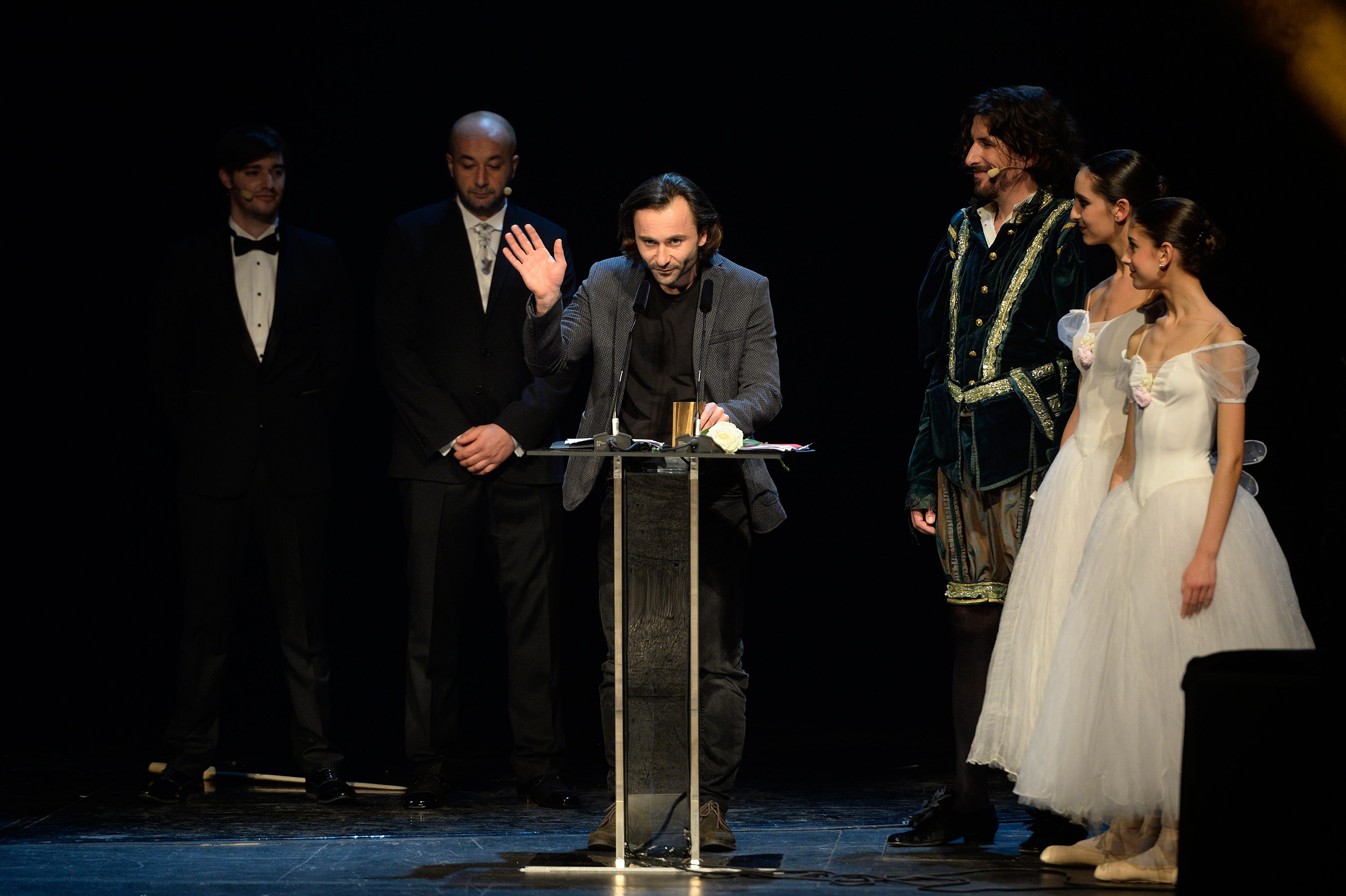 Nagrade hrvatskoga glumišta koje dodjeljuje Hrvatsko društvo dramskih umjetnika (HDDU)  svečano su dodjeljene 24. put u Hrvatskome narodnom kazalištu. Na fotografiji: nagrađen Rakan Rushaidat za ulogu Eugena Hinkemanna.