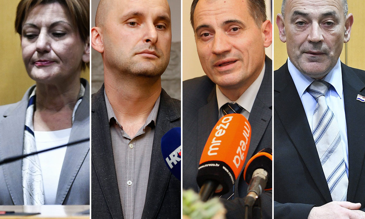 Martina Dalić, Tomislav Tolušić, Slaven Dobrović i Tomo Medved