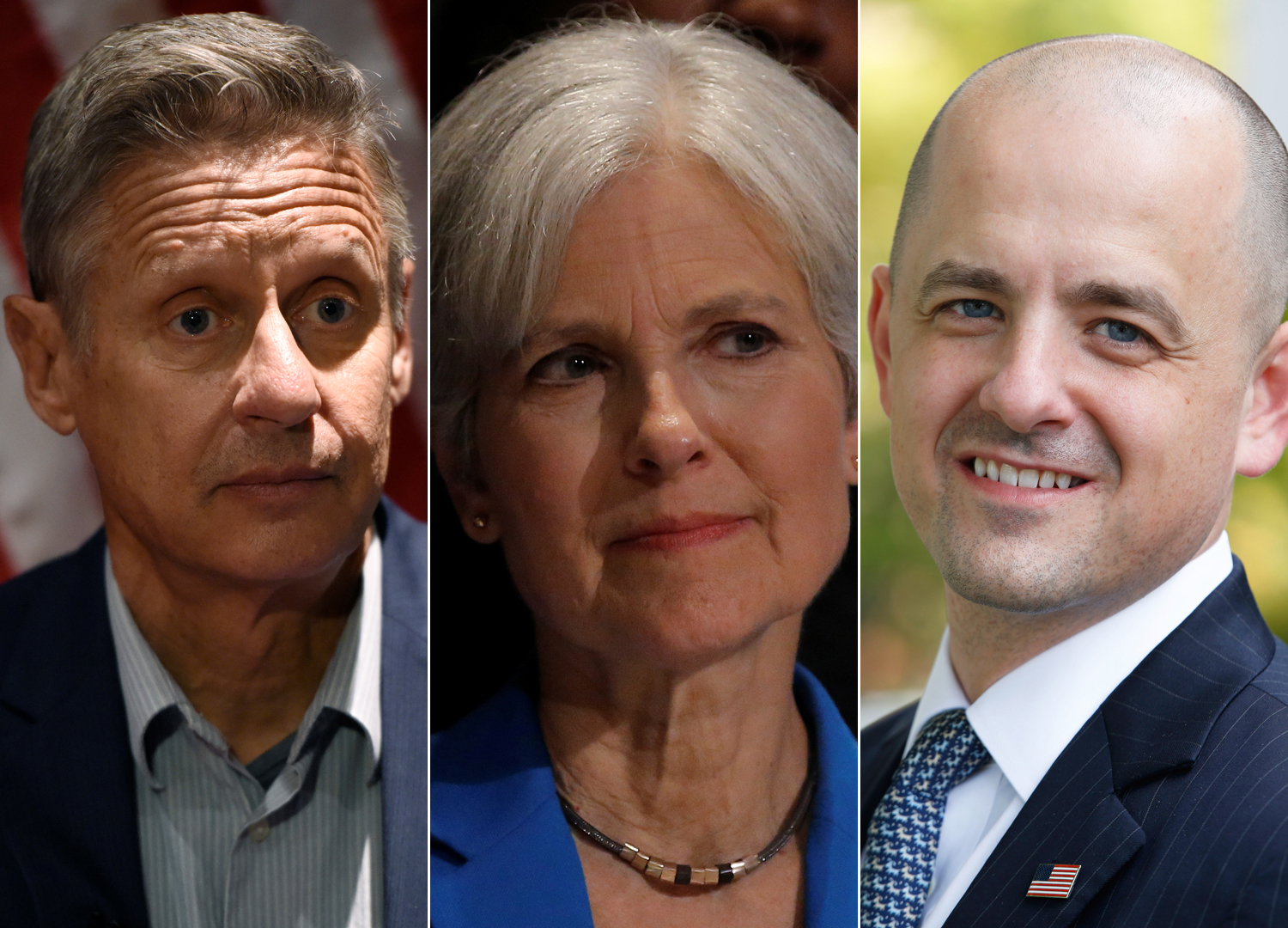 Gary Johnson, Jill Stein i Evan McMullin