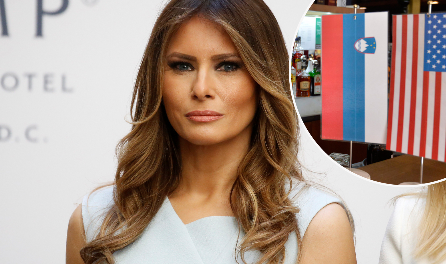 Melania Trump i zastave
