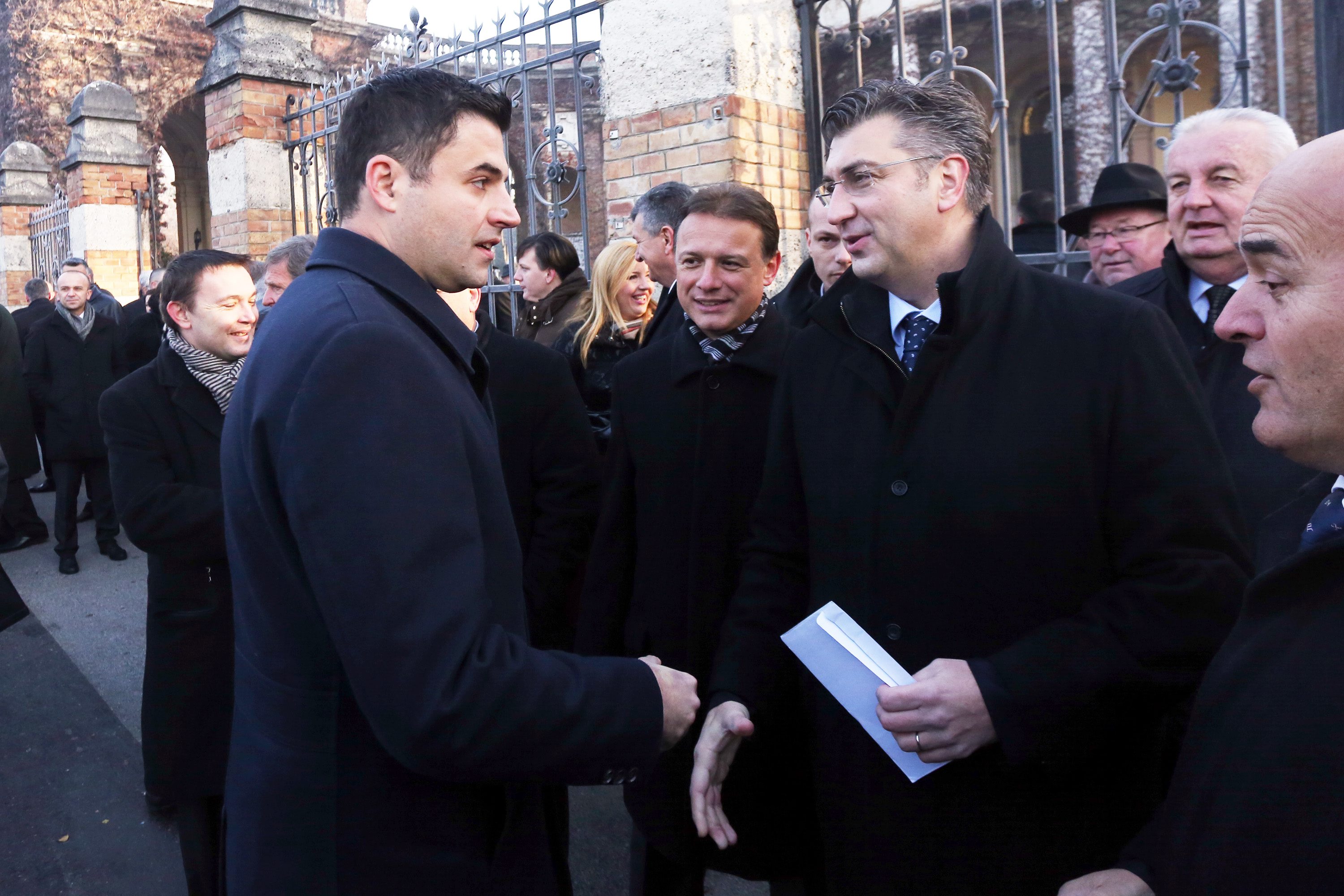 Na fotografiji: Davor Bernardić, Andrej Plenković.