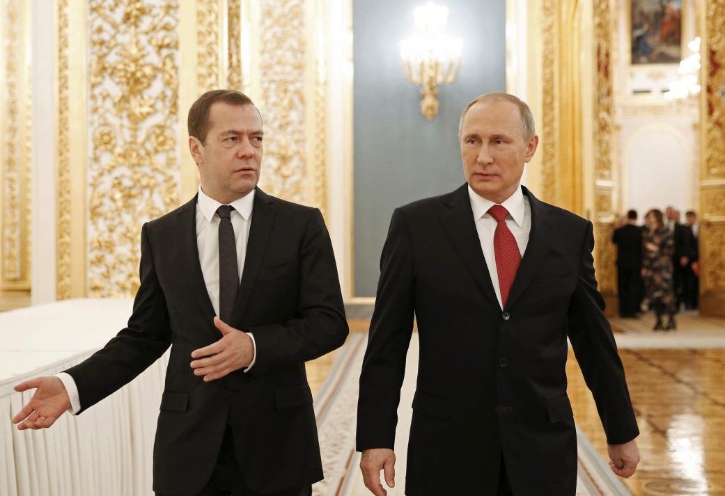 Premijer Dmitrij Medvedev i predsjednik Vladimir Putin 
