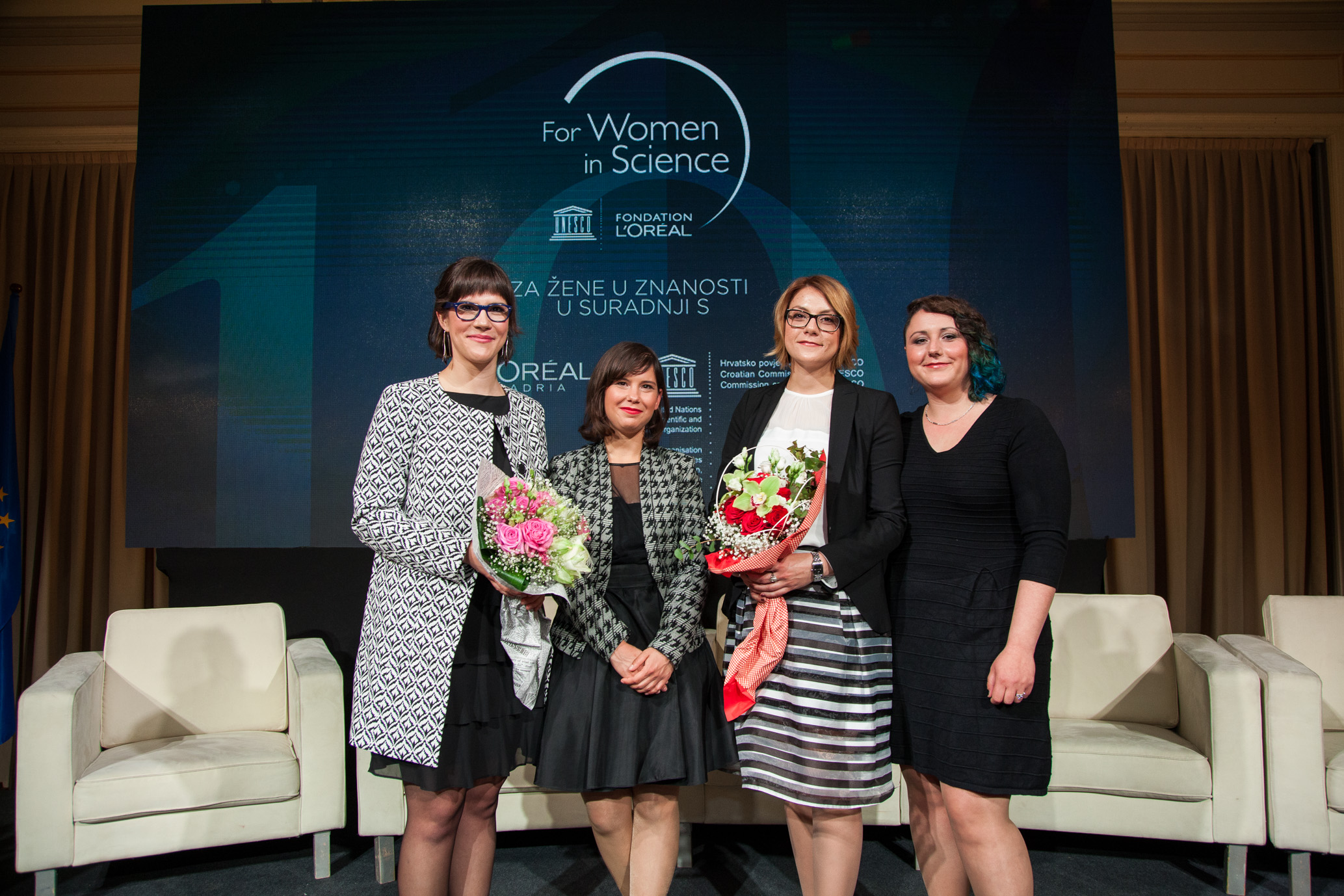 Stipendistice 2016.-Andreja Vukasović, Marija Marguš, Dunja Margeta i Mateja Dumbović