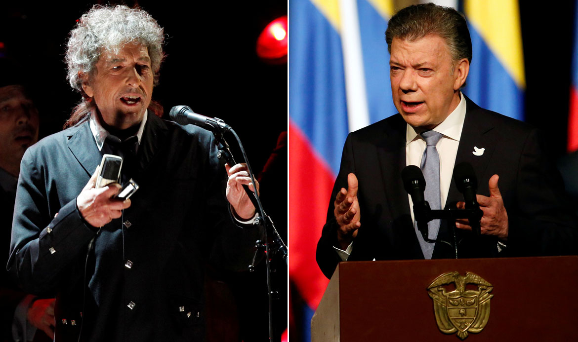 Bob Dylan i Juan Manuel Santos