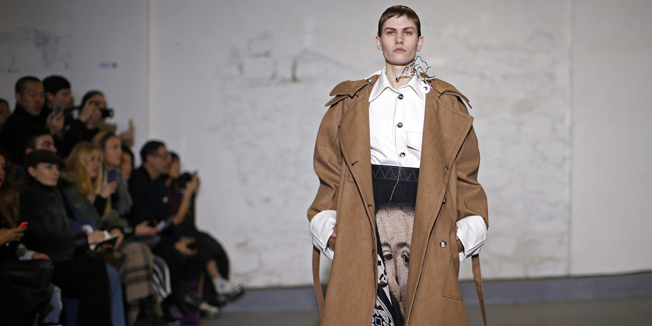 A model presents a creation by Danish designer Anne Sofie Madsen as part of her Fall/Winter 2016/2017 women's ready-to-wear collection show in Paris, France, March 2, 2016. REUTERS/Benoit Tessier