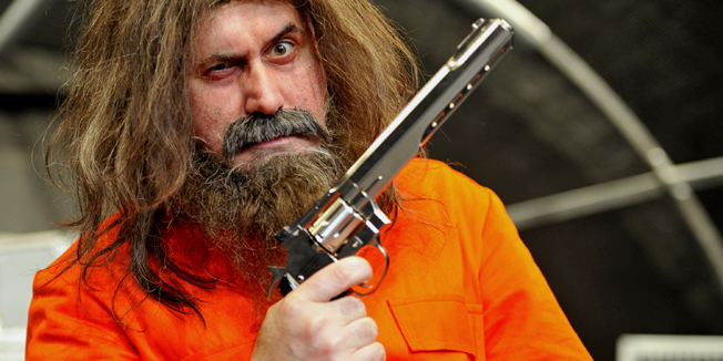 Zagreb, 250216. Kazaliste Kerempuh.Vedran Mlikota u predstavi Policija.Foto: Srdjan Vrancic / CROPIX