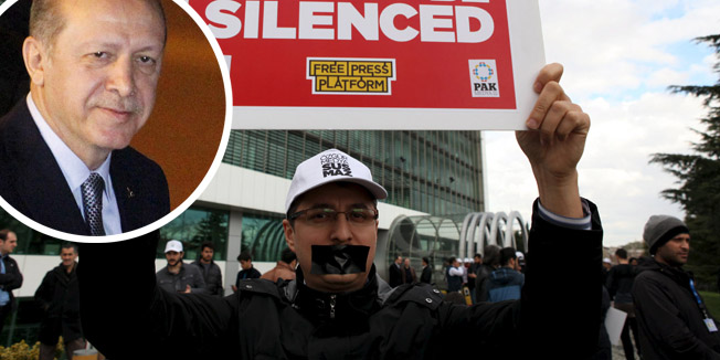 Employees of Zaman newspaper gather at the courtyard of the newspaper during a protest in Istanbul, Turkey March 4, 2016. Turkish authorities seized control of the country's largest newspaper on Friday, state-run media said, in a widening crackdown against supporters of U.S.-based Muslim cleric Fethullah Gulen, an influential foe of President Tayyip Erdogan. REUTERS/Kursat Bayhan/Zaman Daily         EDITORIAL USE ONLY. NO RESALES. NO ARCHIVE