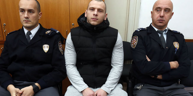 Zagreb, 181215.Na Zupanijskom sudu na Zrinjevcu odrzana je glavna rasprava protiv Marka Tunjica, pripadnika tzv. promamicevske skupine navijaca, optuzenog zbog pokusaja ubojstva. Na fotografiji: Marko Tunjic.Foto: Damjan Tadic / CROPIX