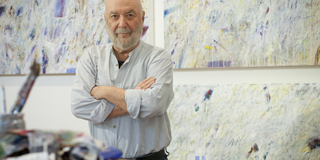 Split, 041214.Slikar Matko Trebotic u svom ateljeu na Mejama.Foto: Vojko Basic / CROPIX