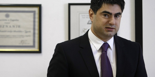 Zagreb, 170316.Hrvatski studiji, Borongajska cesta.Sinise Kovacic, vd glavnog ravantelja HRTa i profesor Josip Talaga potpisali su sporazum Hrvatske Radiotelevizije i Hrvatskih studija Sveucilista u Zagrebu.Na fotografiji: Sinisa Kovacic.Foto: Ranko Suvar / CROPIX