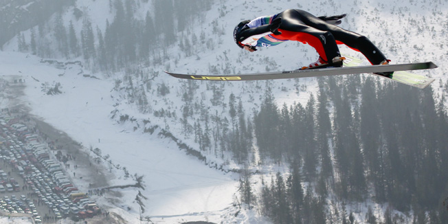 PLANICA, SLOVENIA - MARCH 20:  (FRANCE OUT) Robert Kranjec of Slovenia takes 5rd place during the FIS Ski Flying World Championships, Day 2 HS215 on March 20, 2010 in Planica, Slovenia.  (Photo by Stanko Gruden/Agence Zoom/Getty Images) *** Local Caption *** Robert Kranjec