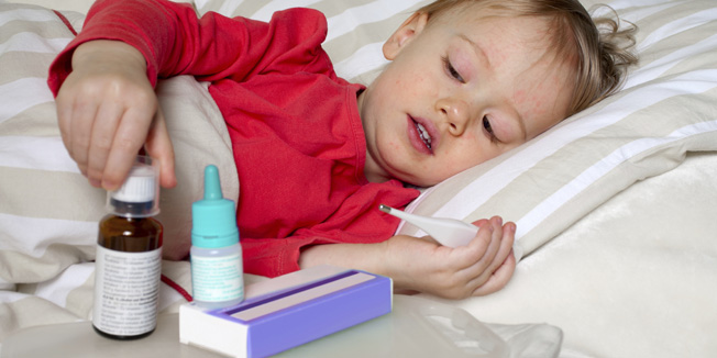 the child is ill with scarlet fever,