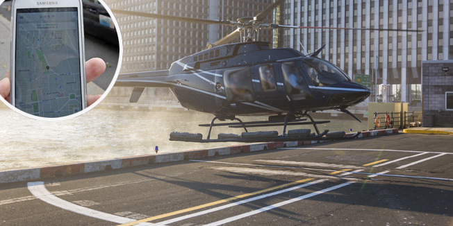 Helicopter Landing on the Pier