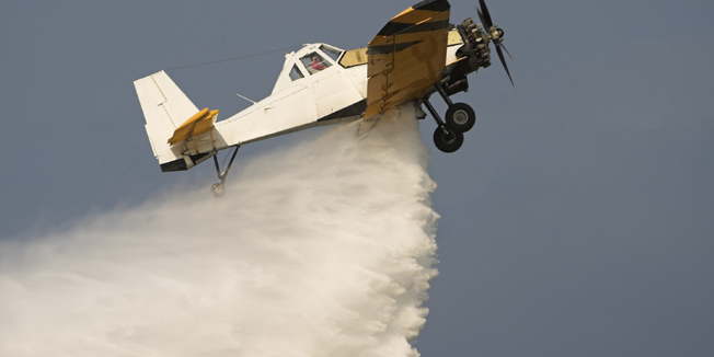 The M-18 Dromader, fire-extinguishing and farming plane.