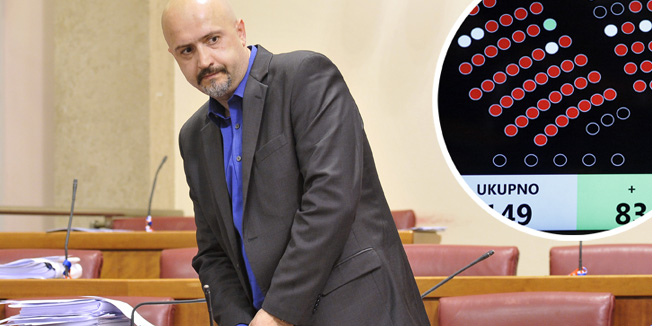 Zagreb, 100512.Redovita sjednica Hrvatskog sabora.Na fotografiji: Damir Mateljan.Foto:Admir Buljubasic / CROPIX