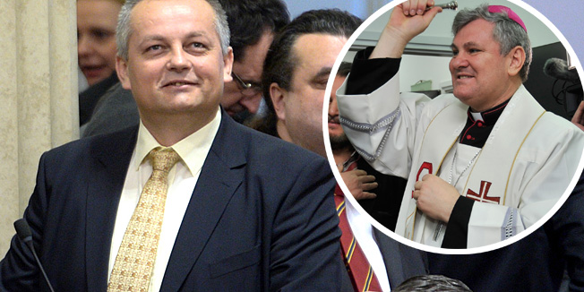 Zagreb, 220116.Trg svetog Marka.Druga sjednica 8. saziva Hrvatskog sabora na kojoj ce mandatar Vlade Tihomir Oreskovic predstaviti program svoje Vlade, te njegove clanove.Na fotografiji: Mijo Crnoja.Foto: Goran Mehkek / CROPIX