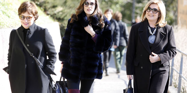 Zagreb, 040216.Gornji gradBivsa supruga Bernia Ecclestonea i model, Slavica Ecclesetone, prosetala je Gornjim gradom u drustvu prijateljica.Foto: Damjan Tadic / CROPIX