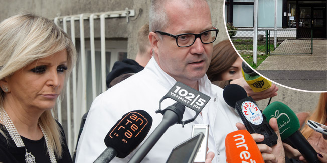 Zagreb, 160216Klinika za djecje bolesti, Klaiceva 16.Zagrebacki gradonacelnik Milan Bandic posjetio je djecu koja su u ponedjeljak, 15. veljace, nesretnim slucajem zadobila ozljede opekline u djecjem vrticu Vrbik.Na fotografiji:Katarina Milkovic i Zoran Bahtijarevic.Foto: Livio Andrijic / CROPIX