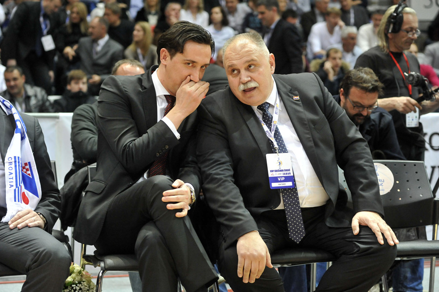 Zadar, 180216.Dvorana Kresimira Cosica. Utakmica finala Kupa Kresimir Cosic izmedju KK Zadar i KK Cedevita.Na fotografiji: predsjednik HKS-a Ivan Suker.Foto: Luka Gerlanc / CROPIX *** Local Caption ***  