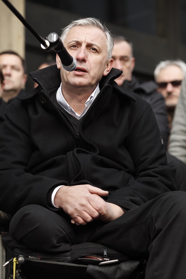 Zagreb, 291215.Otkrivanje ploce Trga Nevenke Topalusic na dosad neimenovanom platou ispred Ministarstva branitelja u Savskoj 66.Na fotografiji: Miodrag Demo.Foto: Dragan Matic / CROPIX