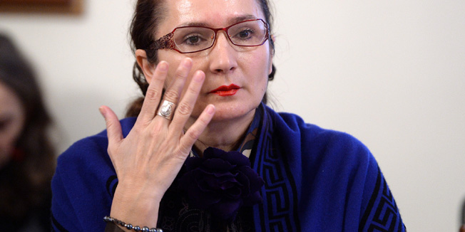 Zagreb, 081215. Sabor, Markov trg.Ususret Medjunarodnom danu ljudskih prava odrzala se konferencija Daleko od grada à i od prava,  Ljudska prava u ruralnim podrucjima,  u organizaciji pucke pravobraniteljice Lore Vidovic, u suradnji s pravobraniteljicom za ravnopravnost spolova Visnjom Ljubicic, pravobraniteljicom za djecu Ivanom Milas Klaric i pravobraniteljicom za osobe s invaliditetom Ankom Slonjsak.Na fotografiji: Visnja Ljubicic.Foto: Goran Mehkek / CROPIX