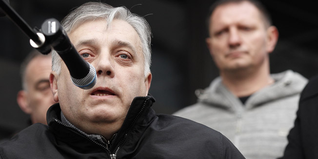 Zagreb, 291215.Otkrivanje ploce Trga Nevenke Topalusic na dosad neimenovanom platou ispred Ministarstva branitelja u Savskoj 66.Na fotografiji: Djuro Glogoski.Foto: Dragan Matic / CROPIX