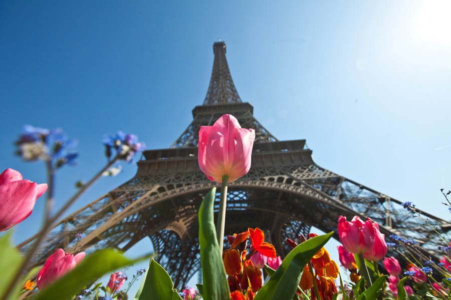 Pariz, Francuska, 020412. Proljetni ponedjeljak u Francuskoj prijestolnici sa temperaturama od +15 stupnjeva izmamili su mnogobrojne gradjane te ponajvise Turiste koji su u obilasku grada.Na slici detalj ispred Eiffelovog Tornja.Foto: Zvonimir Barisin / CROPIX