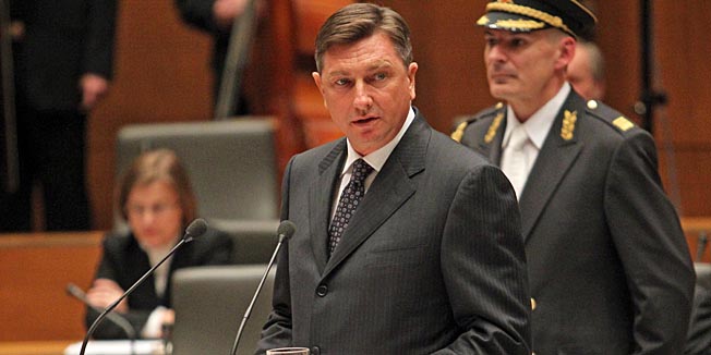 Ljubljana, Slovenija, 221212.Novi slovenski predsjednik Borut Pahor prisegnuo je u slovenskom parlamentu kao cetvrti predsjednik od stjecanja samostalnosti Slovenije. U drugom krugu predsjednickih izbora Pahor je pocetkom prosinca dobio 67% glasova biraca.Na fotografiji: Borut Pahor.Foto: Tomi Lombar / DELO / CROPIX