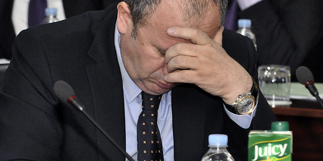 Split, 240211.U Banovini odrzana tematska sjednica o zastiti park sume Marjan. Na slici: Zeljko Kerum jako zabrinut.Foto: Jadran Babic / CROPIX