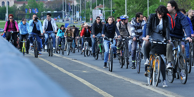 Zagreb, 220412.Biciklisticka kriticna masa 