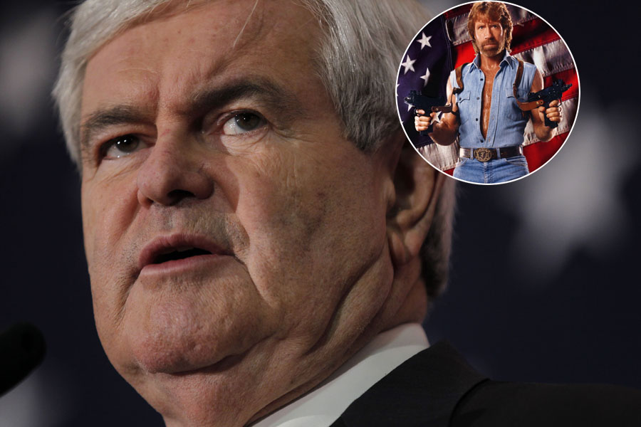 Republican presidential candidate former House Speaker Newt Gingrich speaks during a campaign event at the USS Yorktown Friday, Jan. 20, 2012, in Mount Pleasant, S.C. (AP Photo/Matt Rourke)