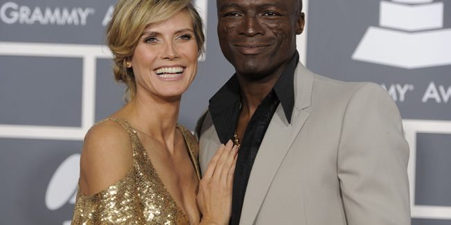 FILE - In this Feb. 13, 2011 file photo, Heidi Klum, left, and Seal arrive at the 53rd annual Grammy Awards in Los Angeles. In a statement Sunday, Jan. 22, 2012, the power-couple announced their separation. They say after 