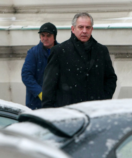 Zagreb, 060212.Zupanijski sud, Trg Nikole Subica Zrinjskog 5.Ivo Sanader dolazi na Zupanijski sud Zagrebu da bi se javio sucu istrage. Sanader ima obvezu se javiti na sud svaki prvi ponedjeljak u mjesecu.Foto: Ronald Gorsic / CROPIX