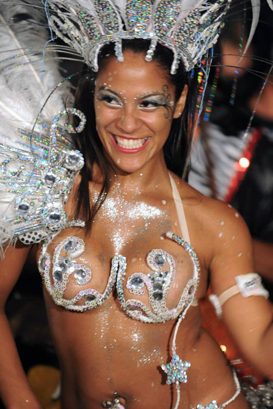 A dancer performs during the first night of the 