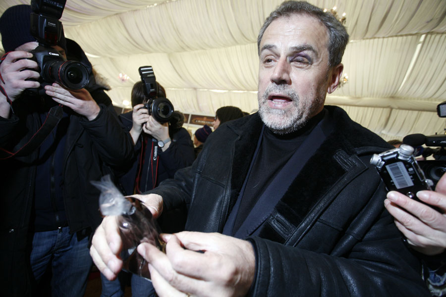 Zagreb, 10022012.Trg bana Josipa Jelacica.Na glavnom zagrebackom trgu od 10.-14.02.2012 odrzat ce se festival cokolade pod nazivom 