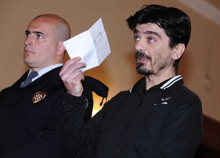 Sibenik, 220312.Zupanijski sud. Sudjenje Draganju Paravinji za ubojstvo maloljetne Antonije Bilic.Foto: Niksa Stipanicev / CROPIX