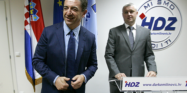 Zagreb, 210312.Petrovaradinska ulica.Susret pristasa Darka Milinovica iz mladezi HDZ-a i predizborni skup Darka Milinovica kandidata za predsjednika HDZ-a. Na slici: Darko Milinovic.Foto: Ranko Suvar / Cropix