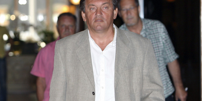 Zagreb, 230810.Hotel Westin.Konferencija za medije nogometnog suca Brune Marica kojeg se tereti za namjestanje utakmice finala Kupa Hrvatske koju je sudio 13.05.2009. godine.Na slici: Bruno Maric i Vladimir Gredelj.Foto: Ronald Gorsic / CROPIX