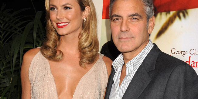 Photo Must Be Credited ©Alpha Press 073656JM 15/11/2011Stacy Keibler and George ClooneyThe Descendants Premiere held at the Academy of Motion Pictures Arts & Sciences in Los Angeles, California