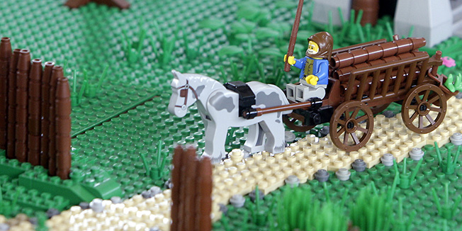 Varazdin, 101211.U sportskoj dvorani I. Gimnazije odrzava se izlozba radova od Lego kockica. Izlozeni su radovi 33. autora koji su upotrijebili vise od 2 milijuna kockica. Na slici:  detalj s izlozbe.Foto: Zeljko Hajdinjak / Cropix