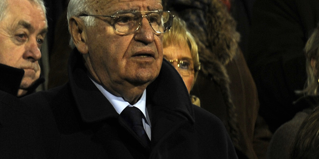 Bruxelles, 030310.Stadion Roi Baudouin bivsi Heysel.Prijateljska utakmica izmedju Belgije i Hrvatske nogometne reprezentacije.Na slici: Vlatko Markovic predsjednik HNS-a u lozi.Foto: Drago Sopta / CROPIX