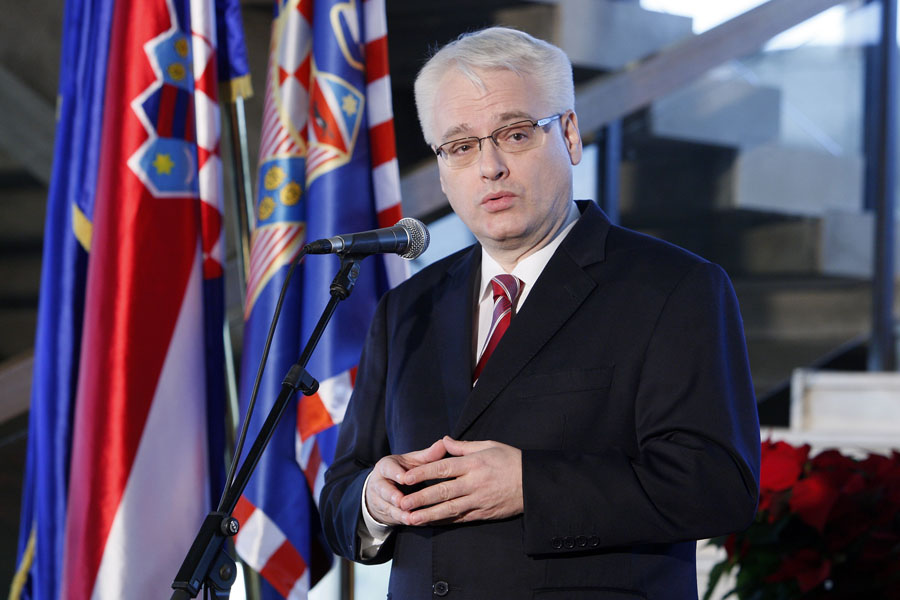 Zagreb, 211211.Predsjednik RH Ivo Josipovic uprilicio je danas u KD V. Lisinski tradicionalno primanje, prigodom bozicnih i novogodisnjih blagdana za osobe iz javnog zivota. Na slici: Ivo Josipovic.Foto: Davor Pongracic / CROPIX