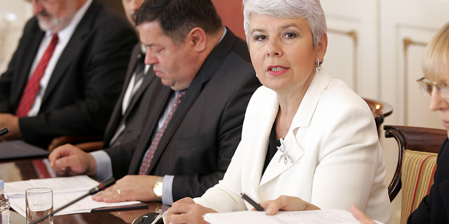 Zagreb, 070711.Markov trg.Banski dvori.Redovita sjednica vlade.Na slici: Jadranka Kosor.Foto: Goran Mehkek / Cropix *** Local Caption *** 