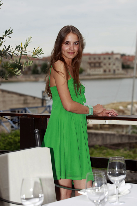 Porec, 190711.Kristina Brkic, manekenka, fotomodel i turisticka radnica. Foto: Goran Sebelic / CROPIX   